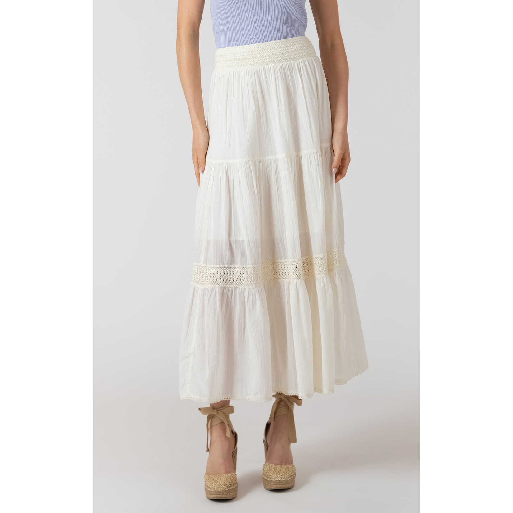 Dex Dex Cream Crochet Skirt