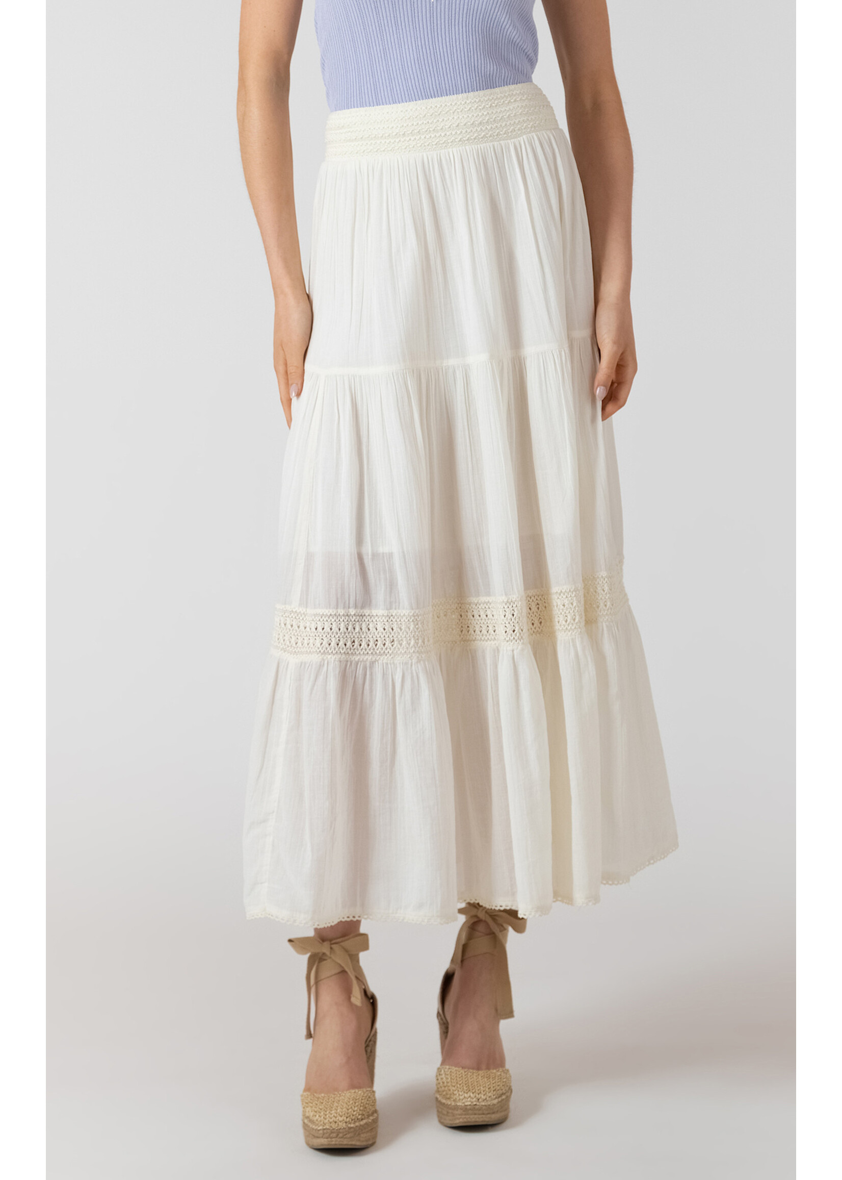 Dex Cream Crochet Skirt