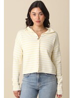 olivaceous O Elina Butter Stripe Cardigan