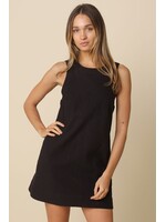 olivaceous Black Drop Back Dress
