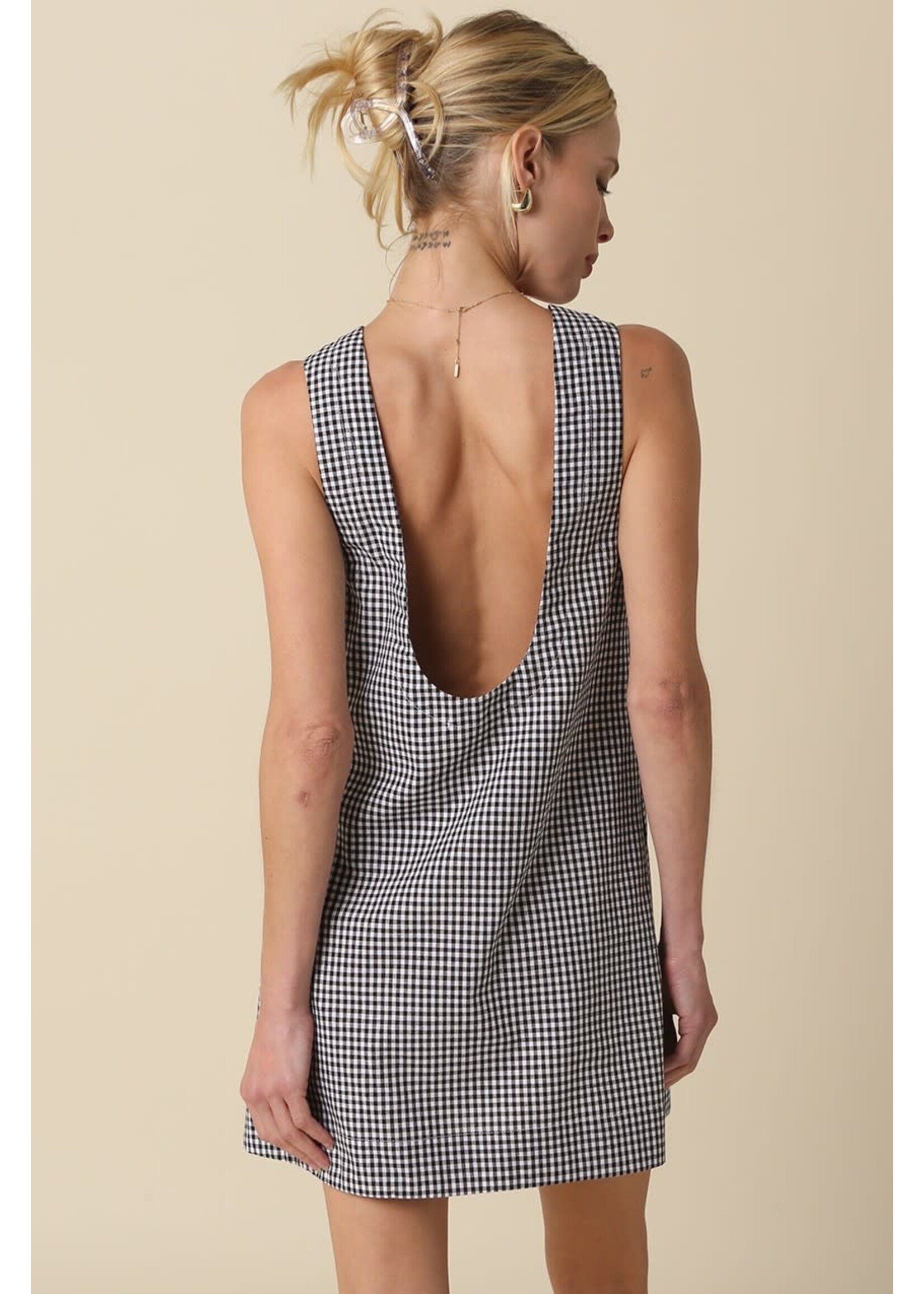 olivaceous Gingham Dress