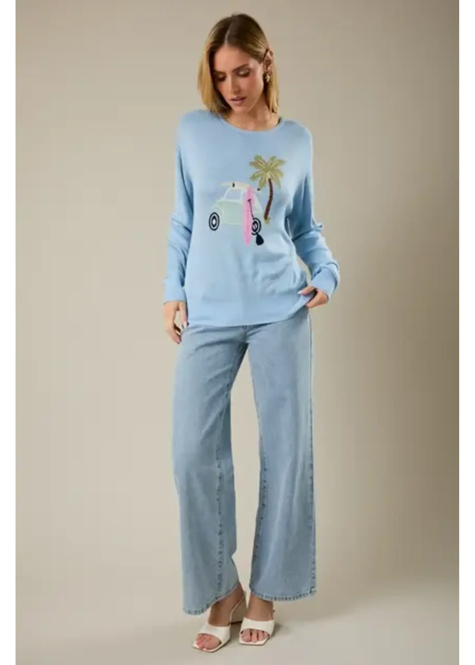 Sunday Edition Surf Car Sweater