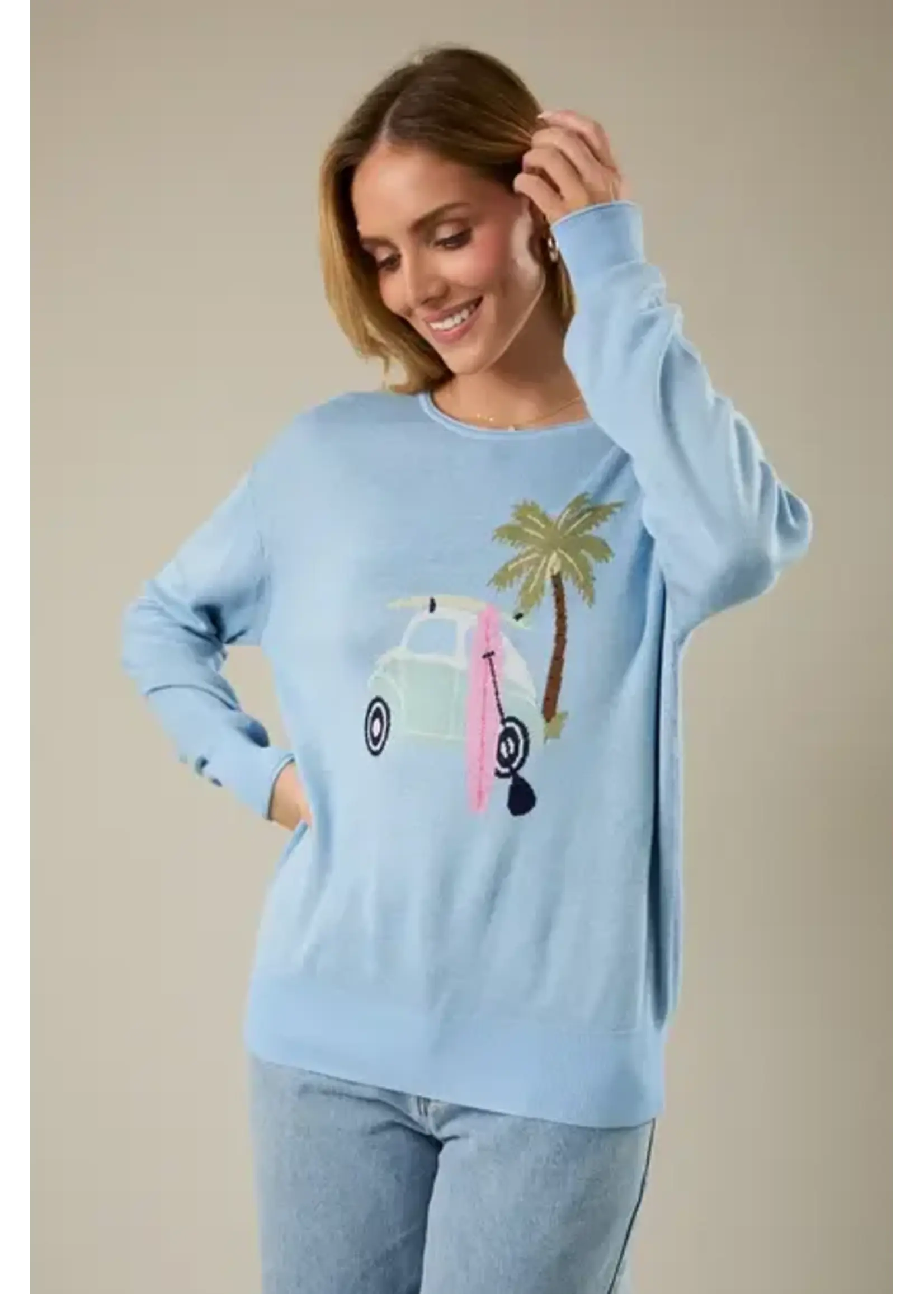 Sunday Edition Surf Car Sweater