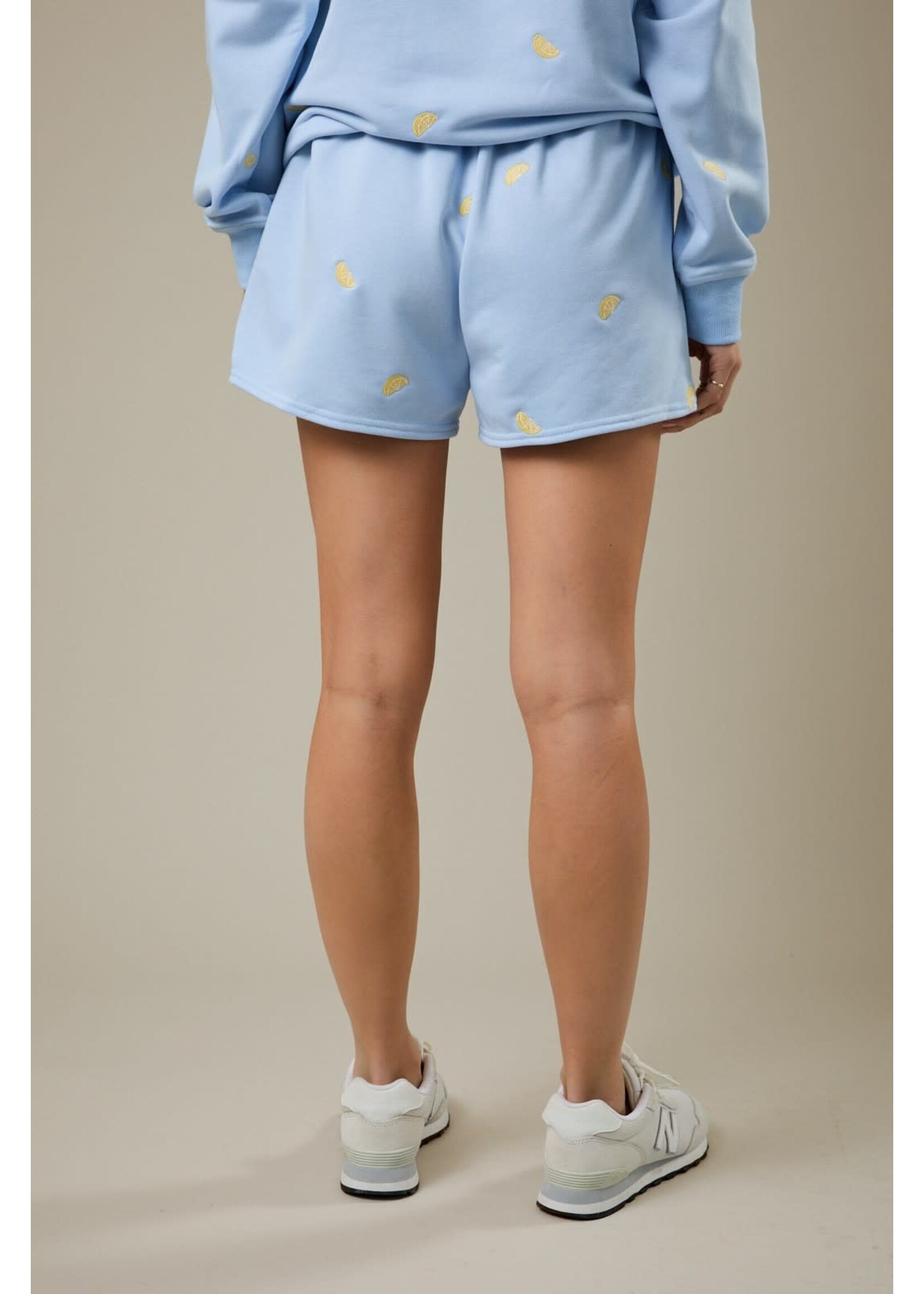 Sunday Edition Lemon Embroidered Short