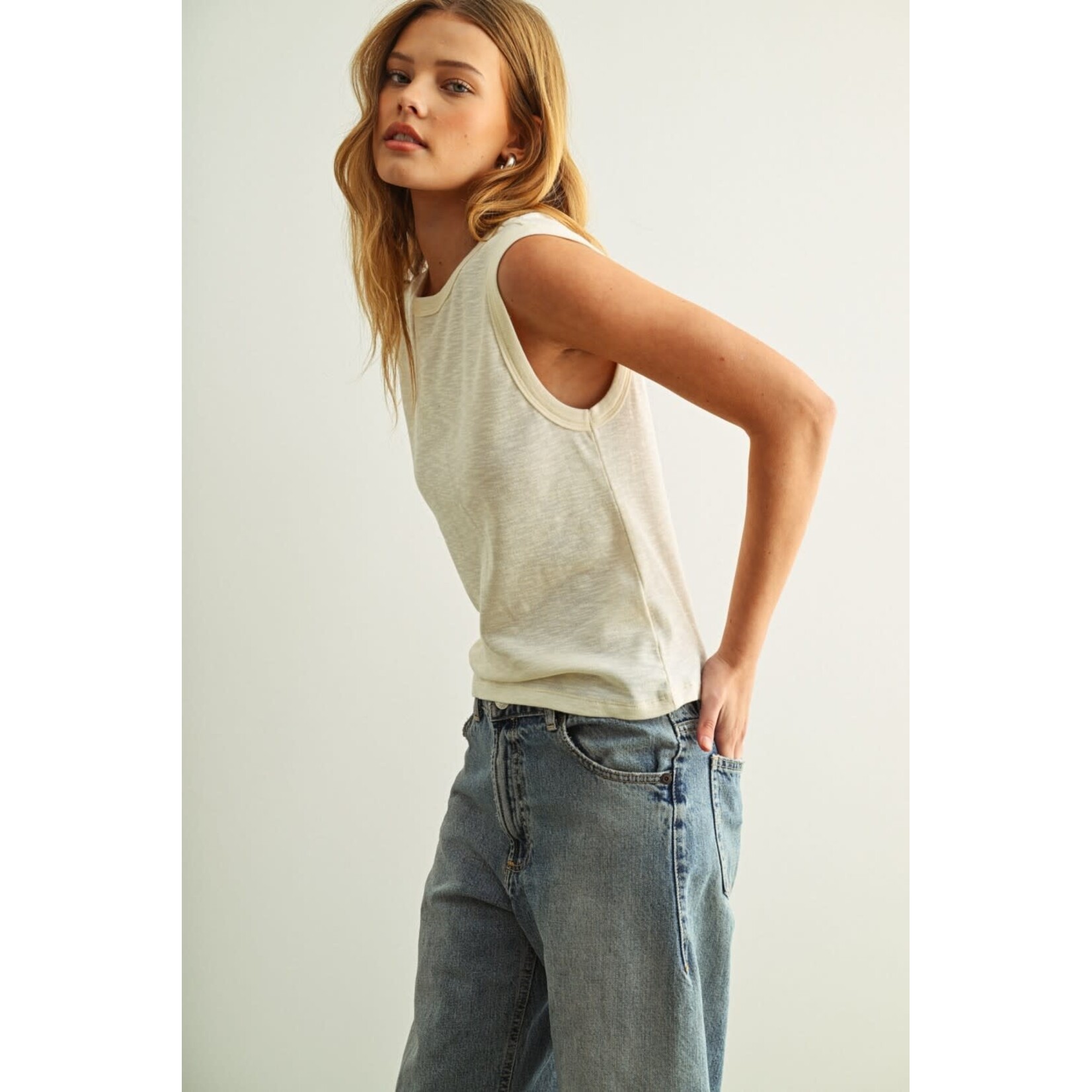 Sage The Label STL Baby Bud Stripe Tank