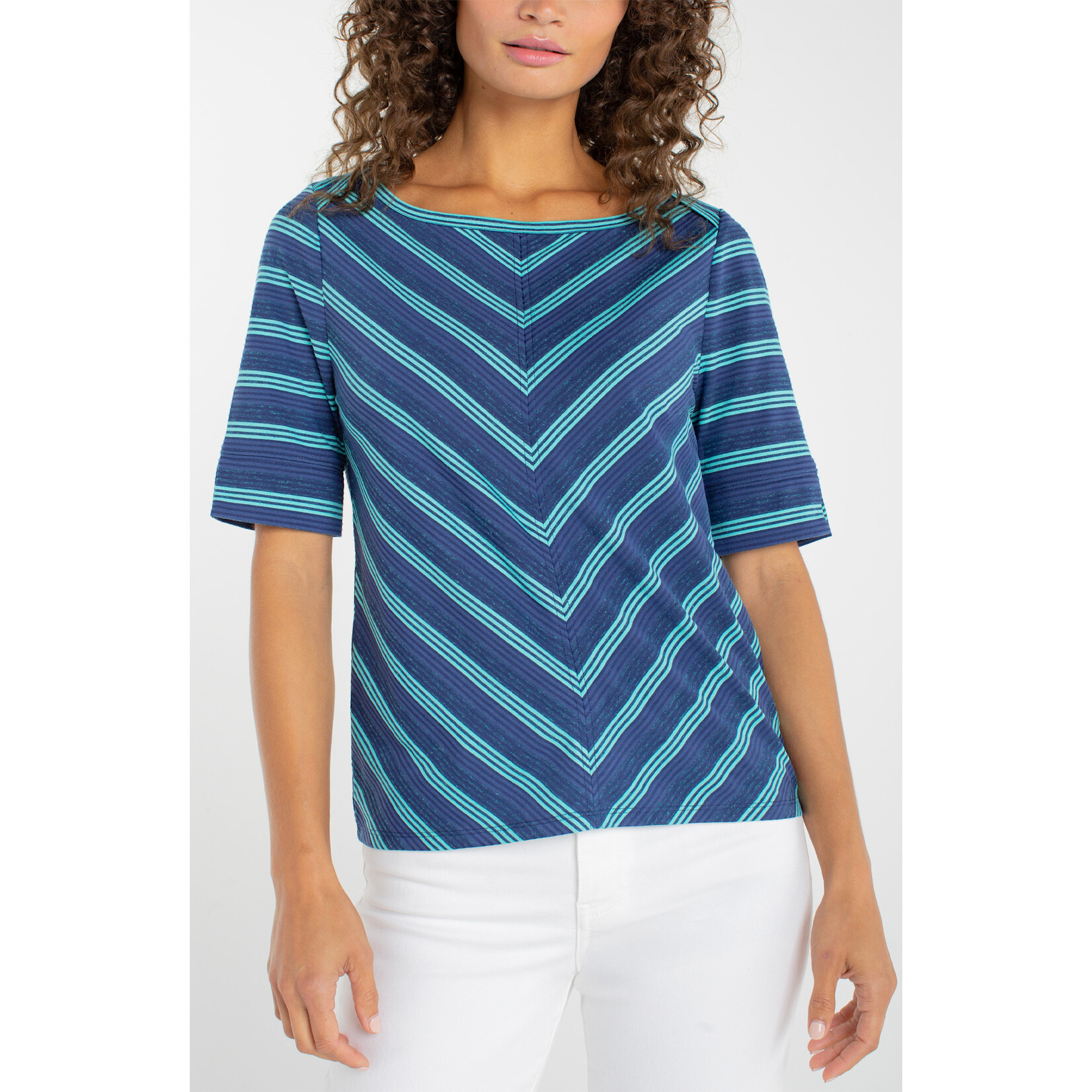 Liverpool Half Slv Boat neck Top