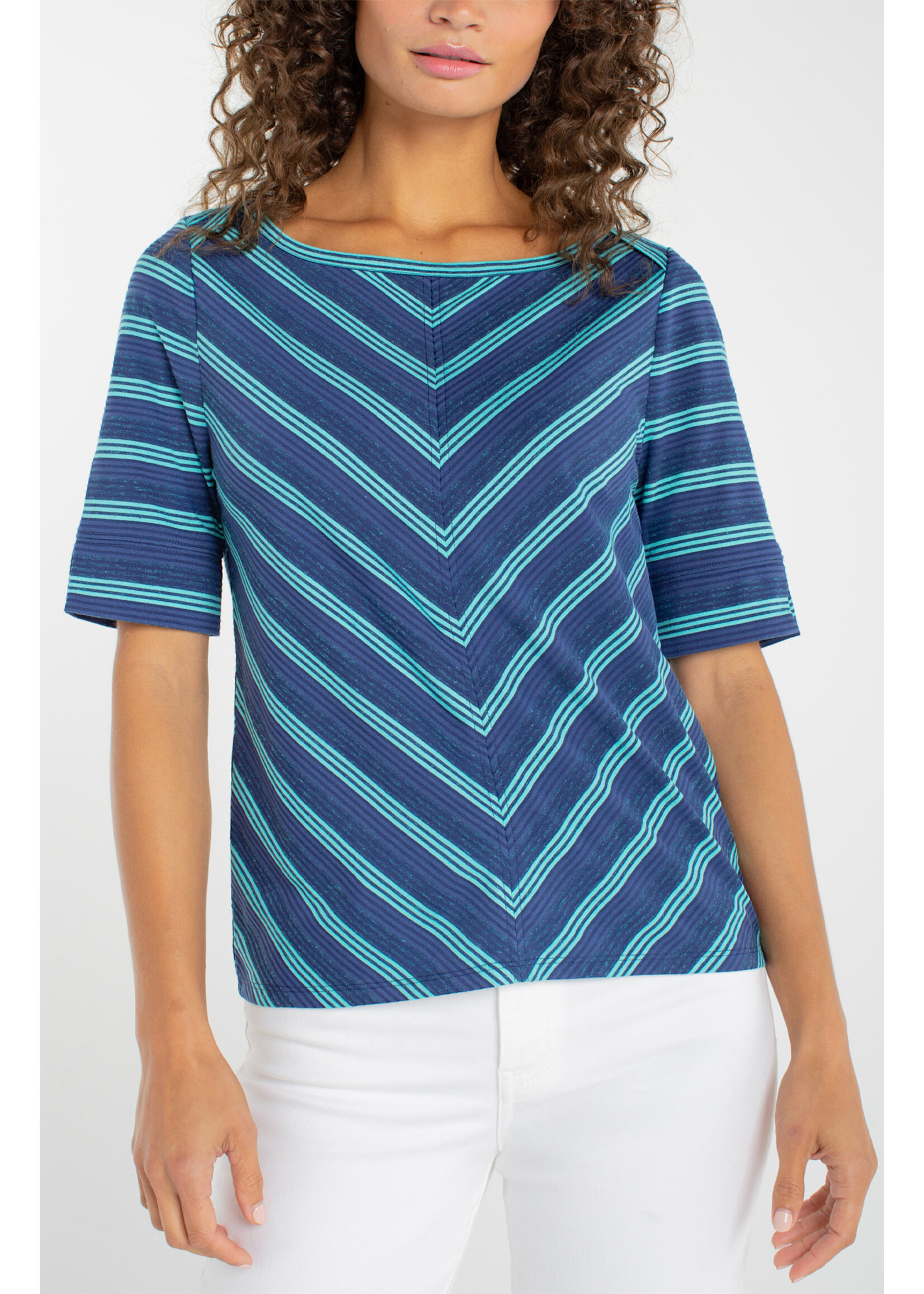 Liverpool Half Slv Boat neck Top