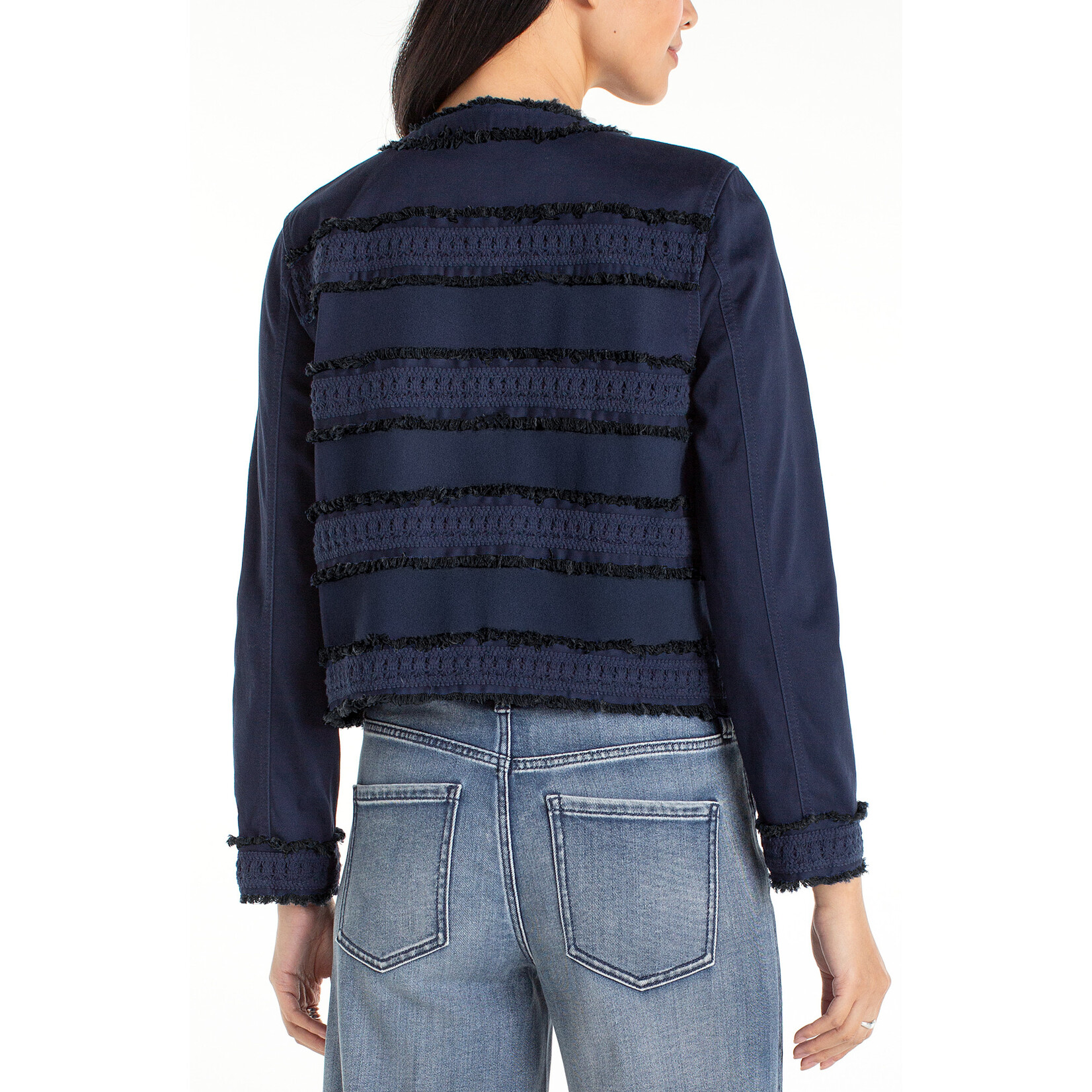 Liverpool Navy Fray & Lace JAcket