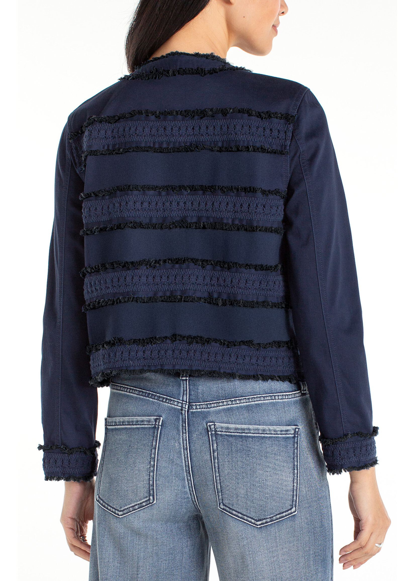 Liverpool Navy Fray & Lace JAcket