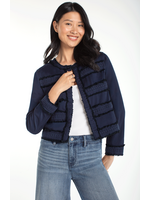 Liverpool Navy Fray & Lace Jacket