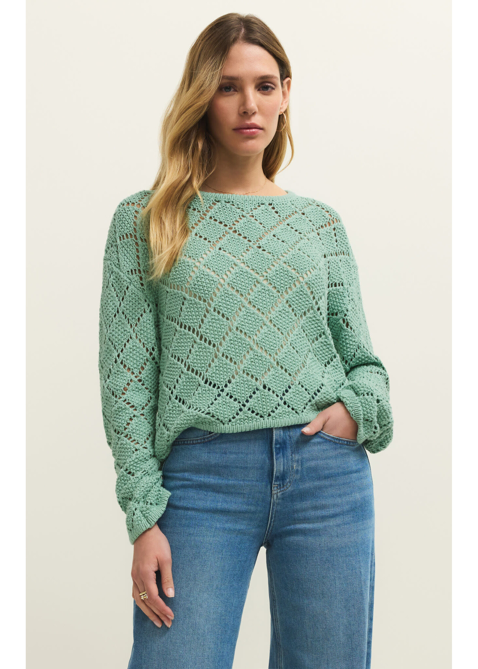 Z Supply Hullen Crochet sweater