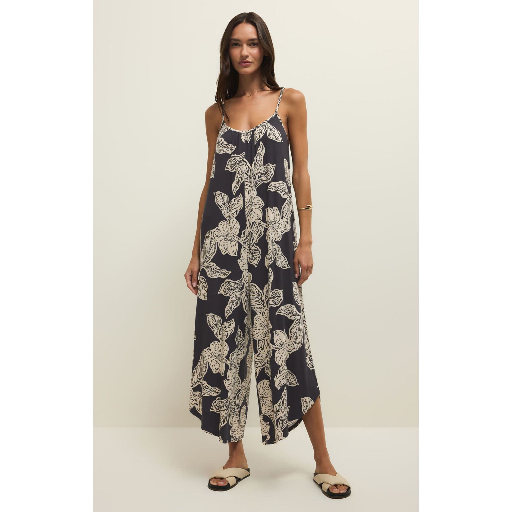 Z Supply Flared Asha Floral Jumpsuit