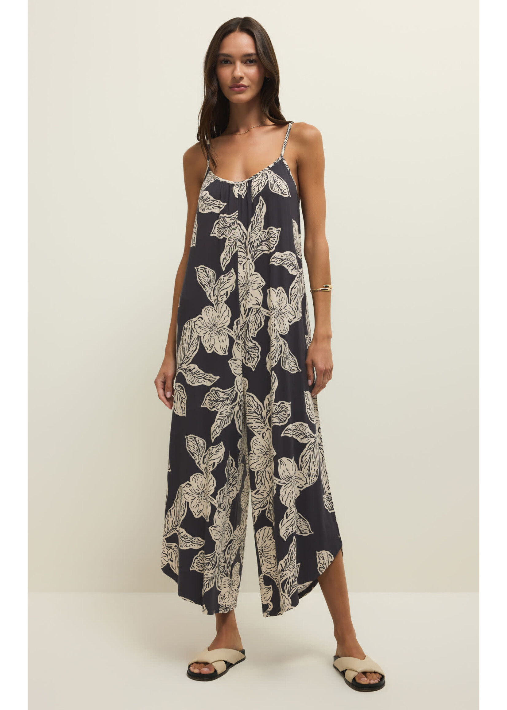 Z Supply Flared Asha Floral Jumpsuit