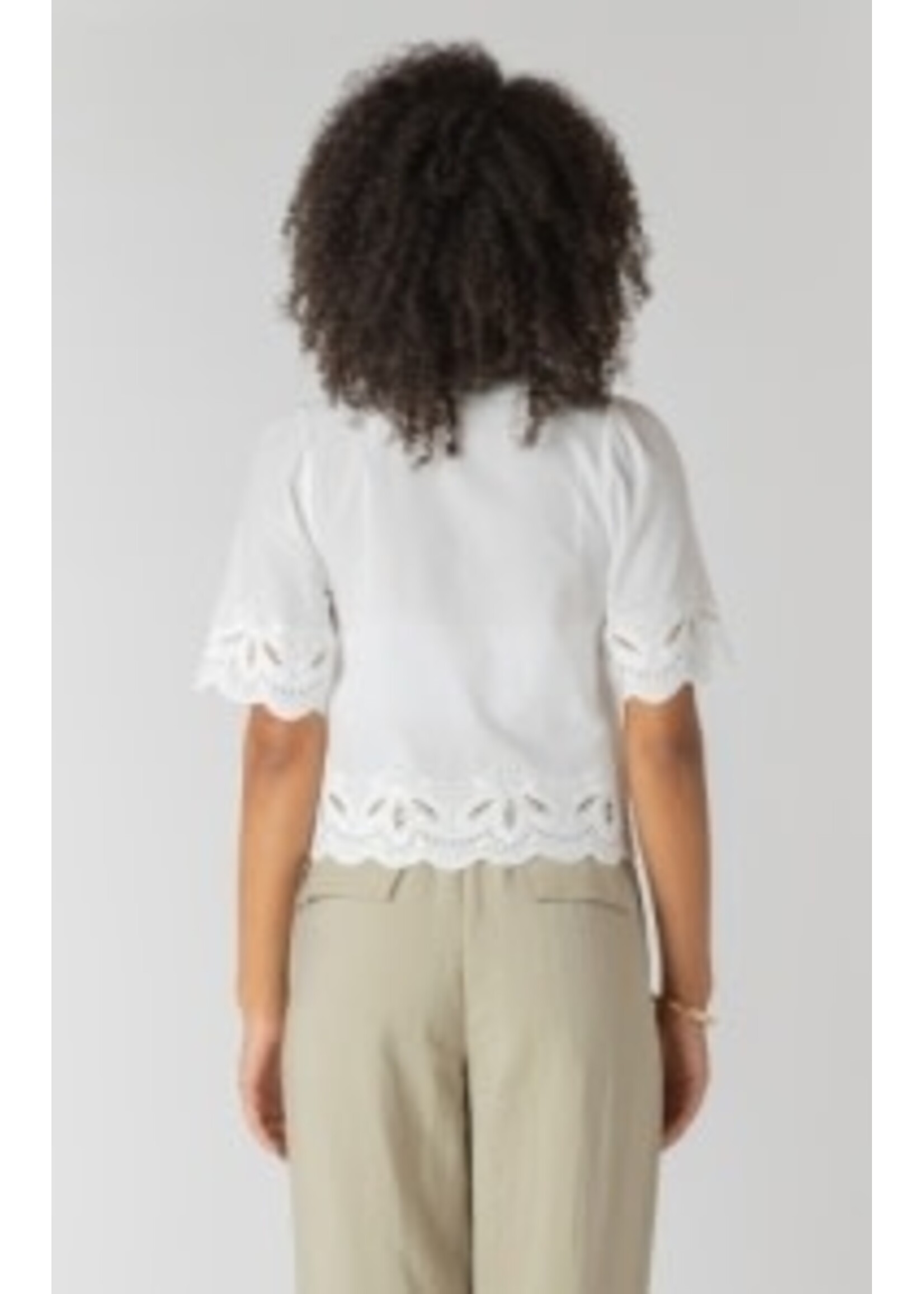 Dex Dex Short slv Eyelet Top