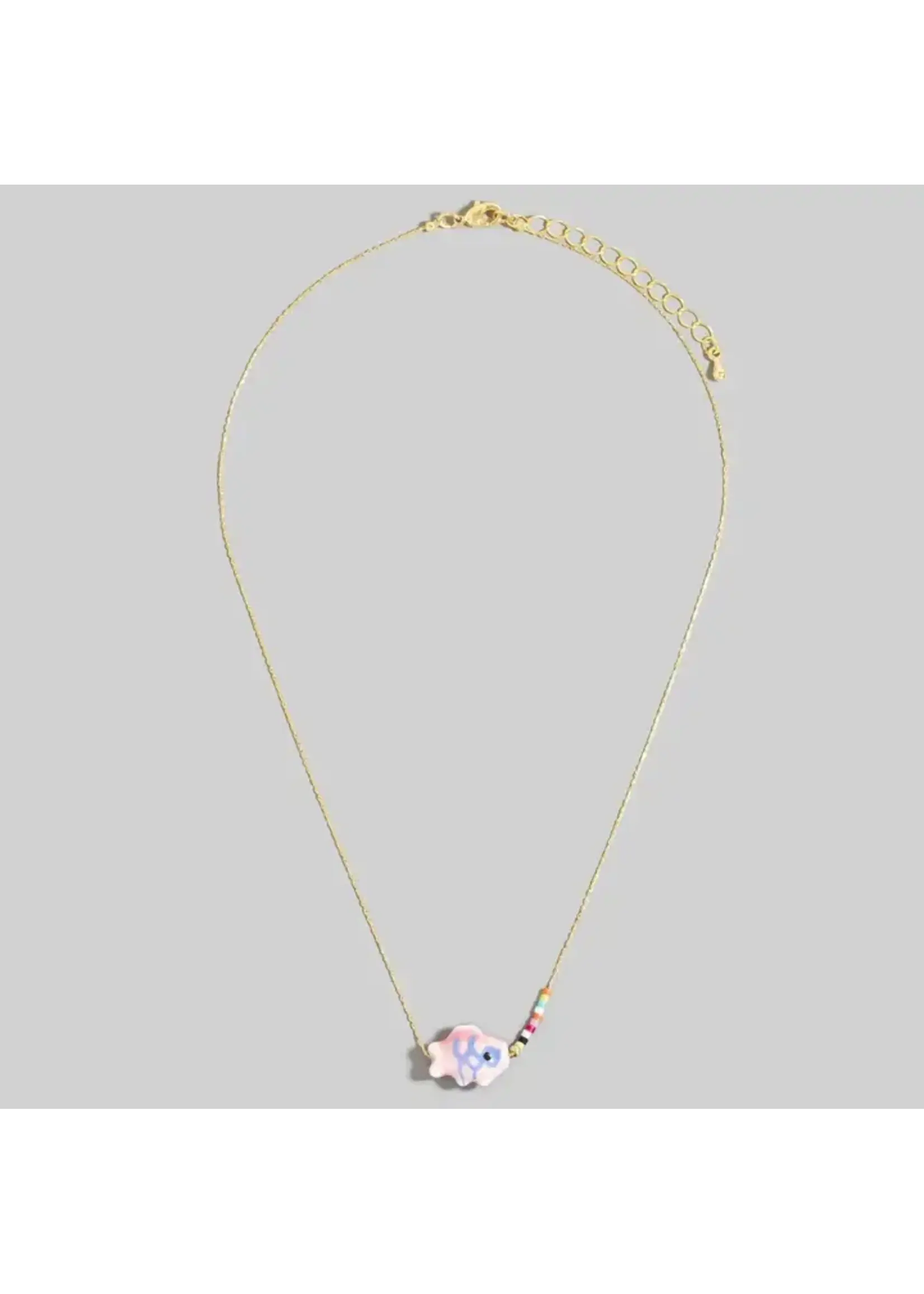 Fame F Ceramic Fish Necklace