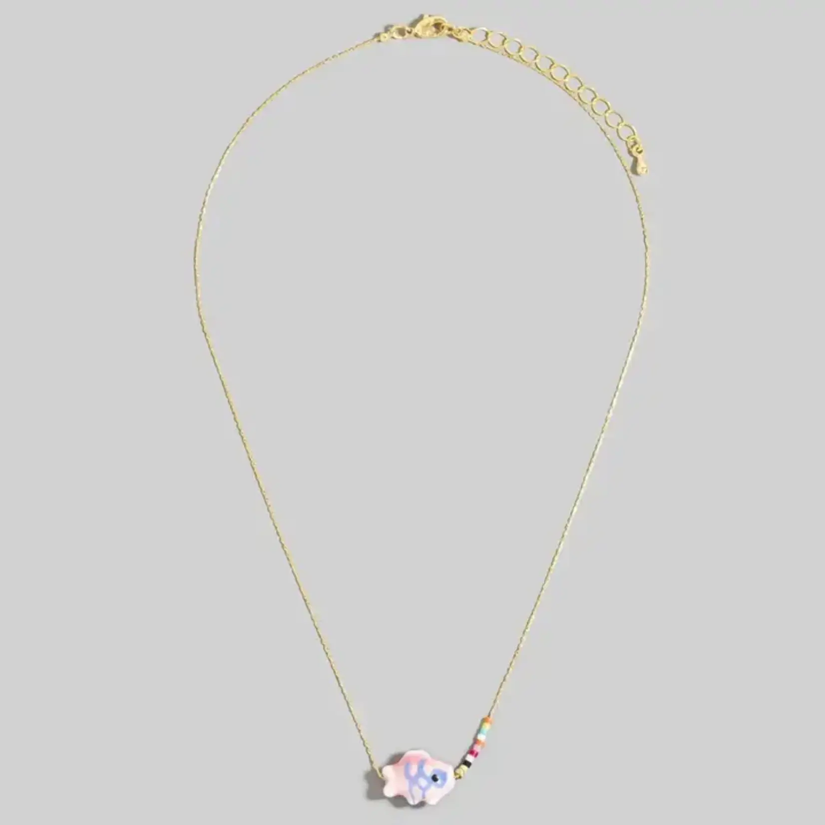 Fame F Ceramic Fish Necklace