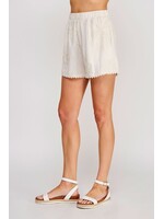 Allie Rose Floral Embroidered Short