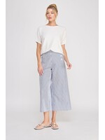 Allie Rose AR Navy Searsucker Striped Pant