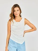 Sadie Sage SS Faithful Cowlneck Tank