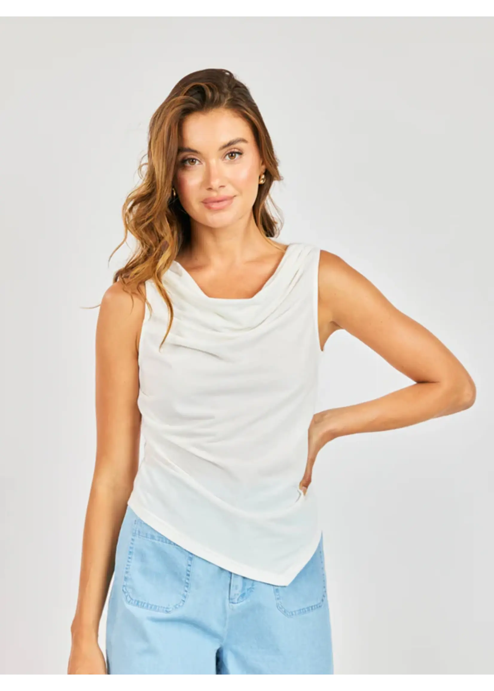 Sadie Sage Faithful Cowlneck Tank