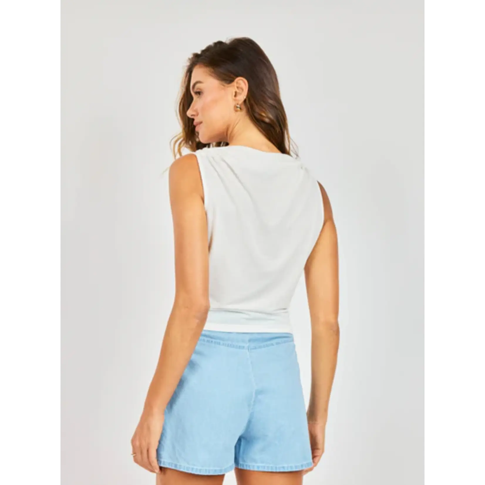 Sadie Sage SS Faithful Cowlneck Tank