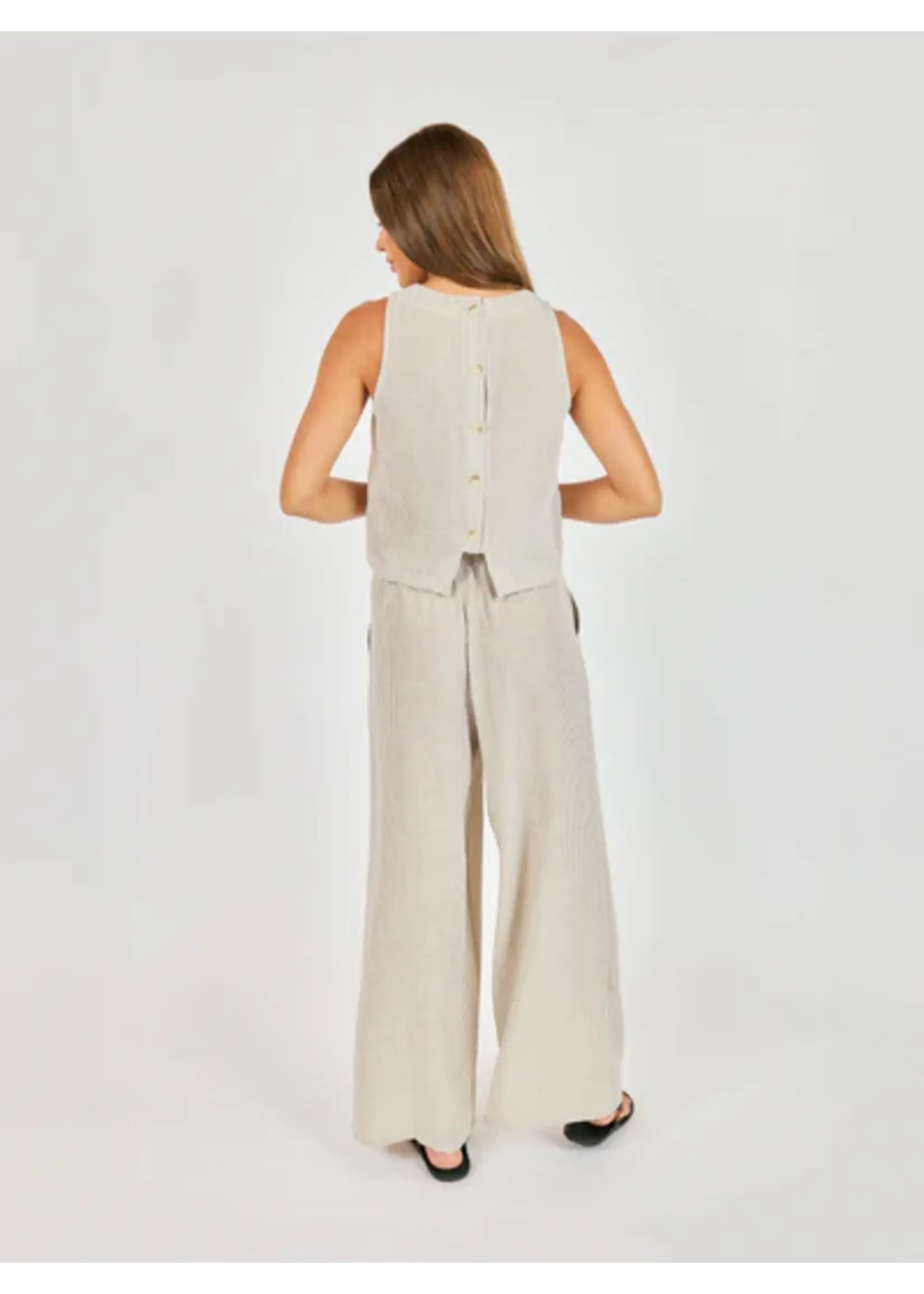 Sadie Sage Garden Sun Button Tank