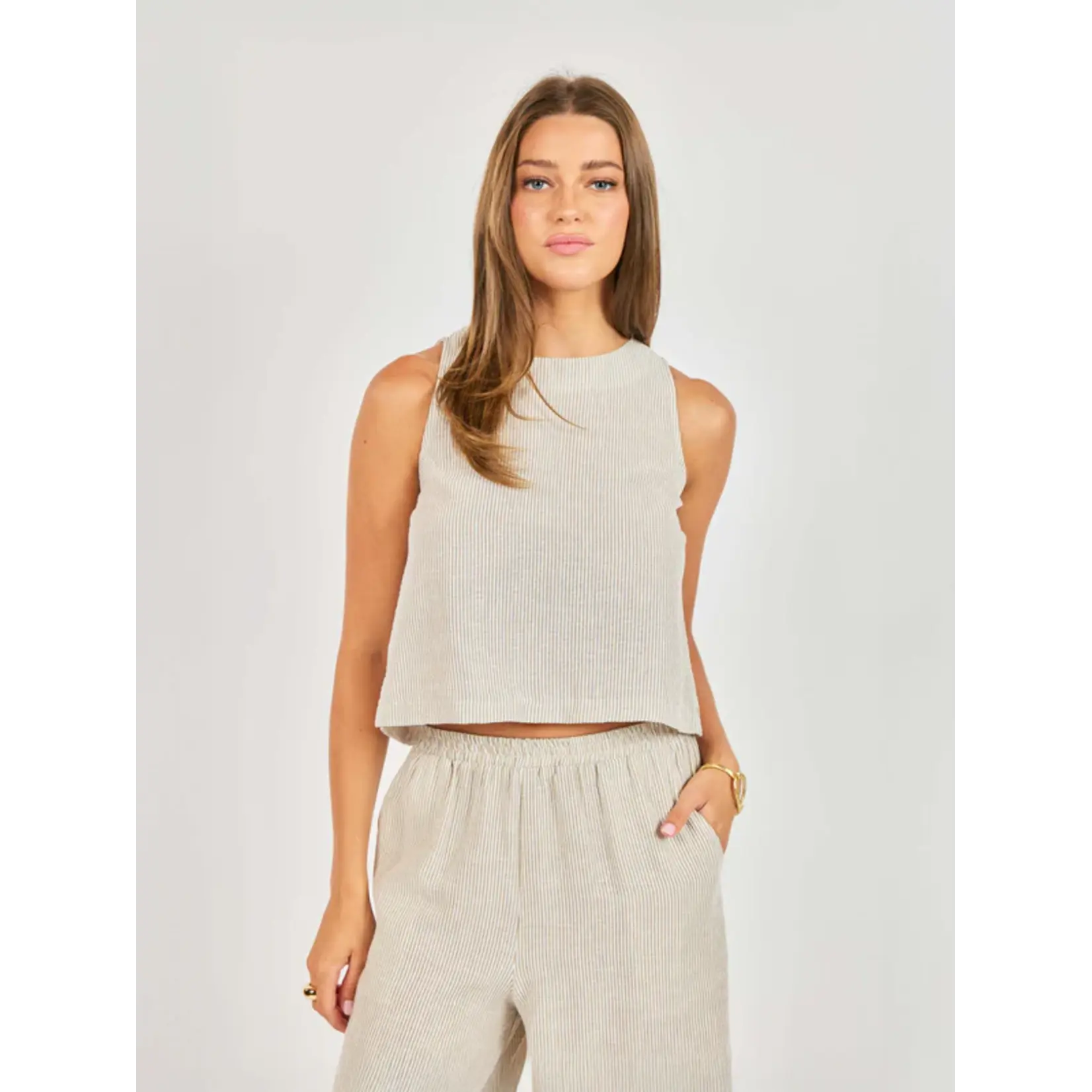 Sadie Sage SS Garden Sun Button Tank