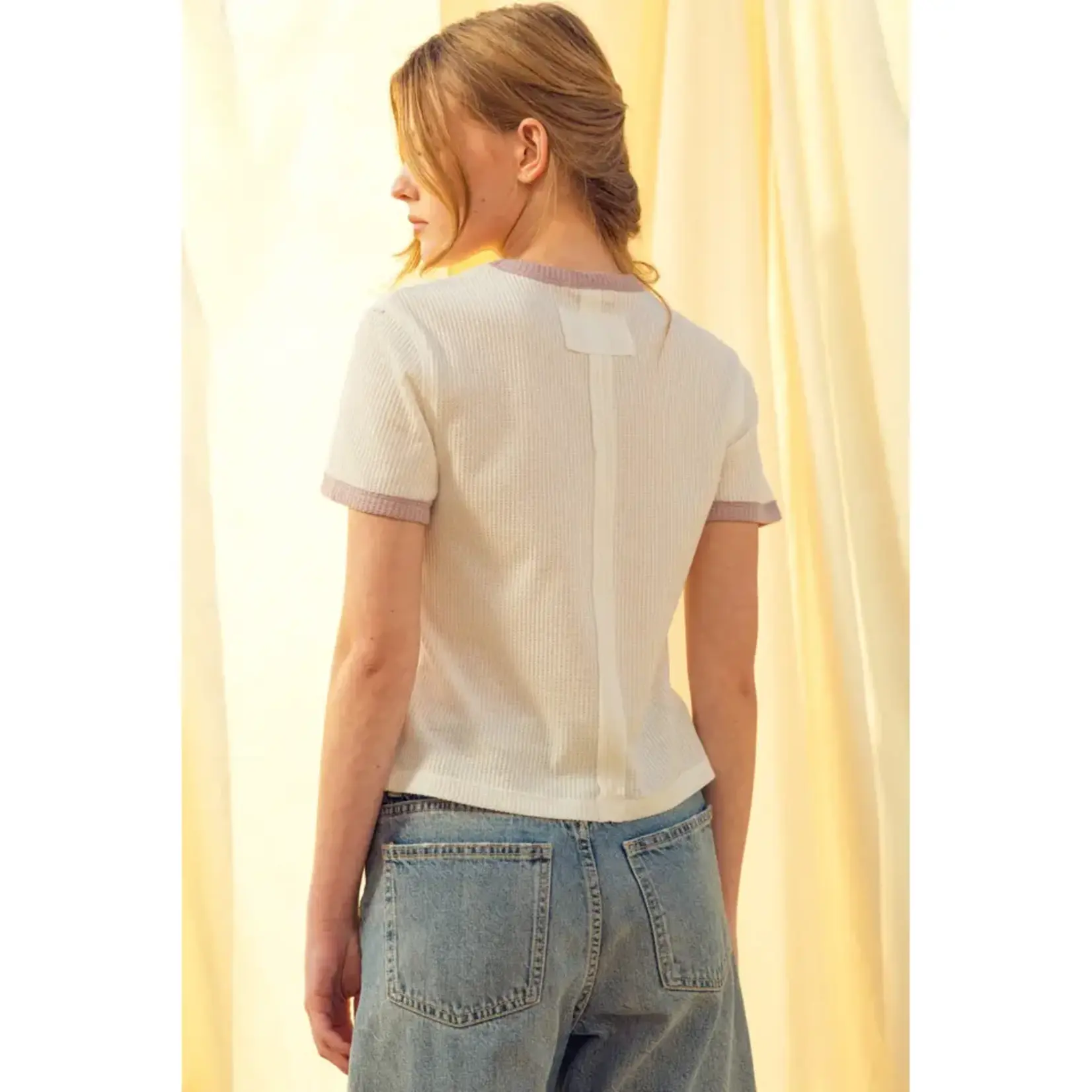 Dex MM Waffle Contrast Tee