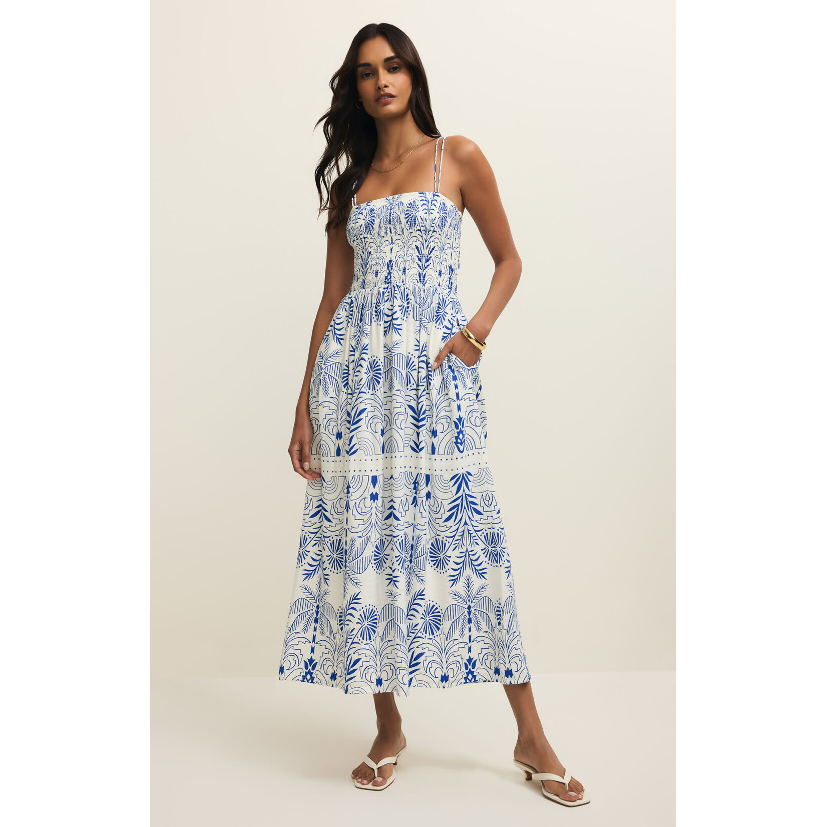 Z Supply Nadine Palm Maxi Dress