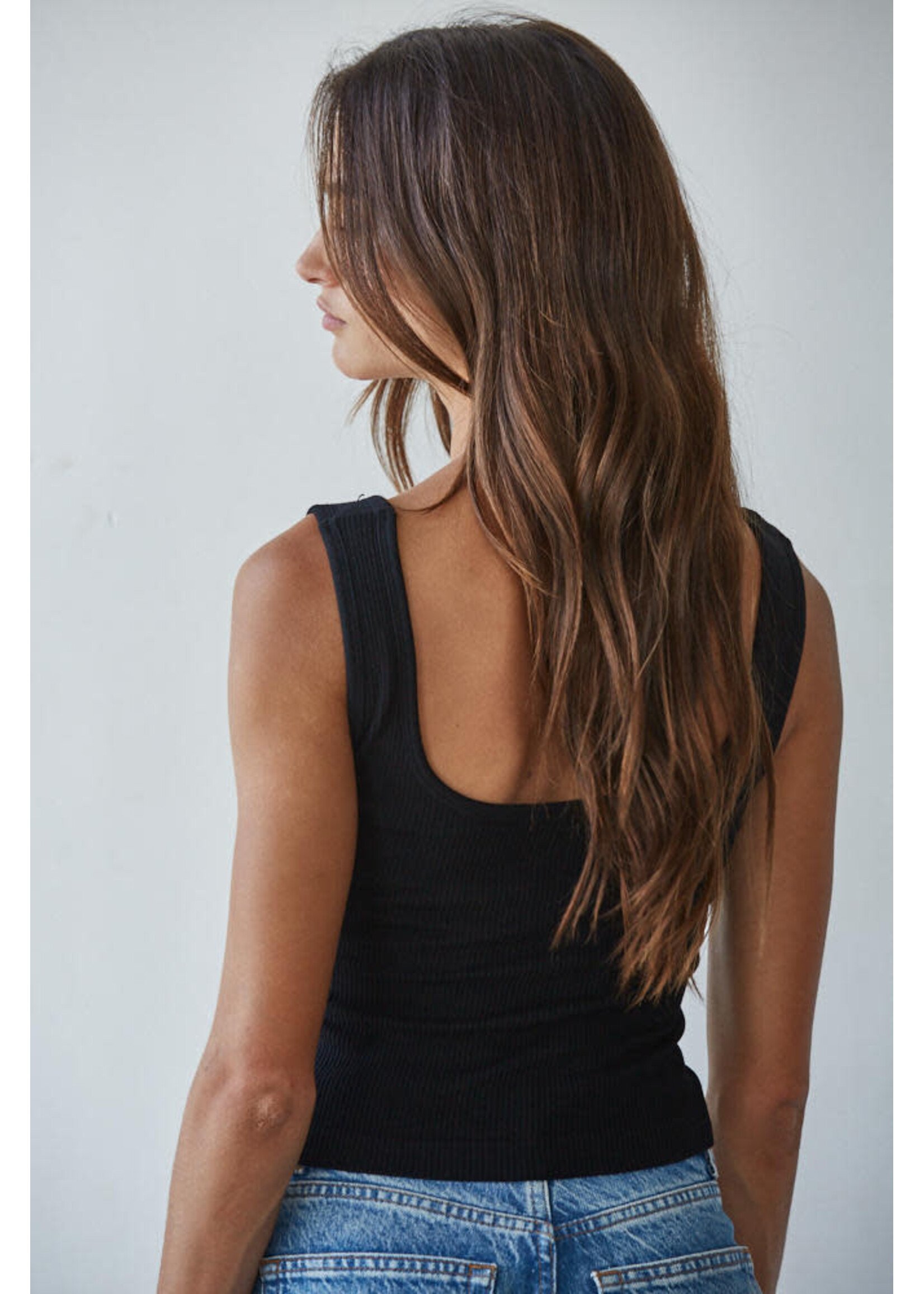 By together Padded Ribbed Tank