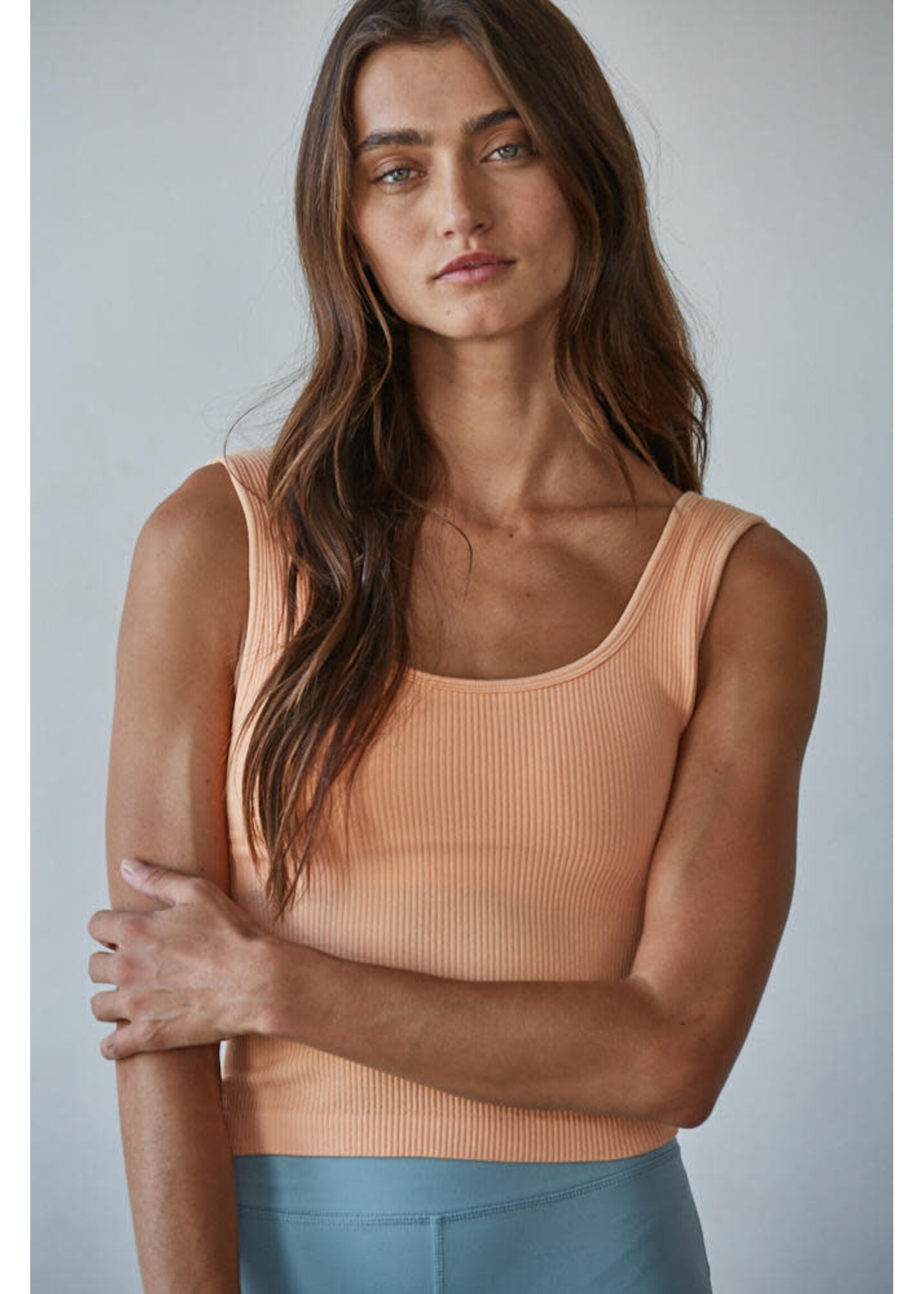 By together Padded Ribbed Tank