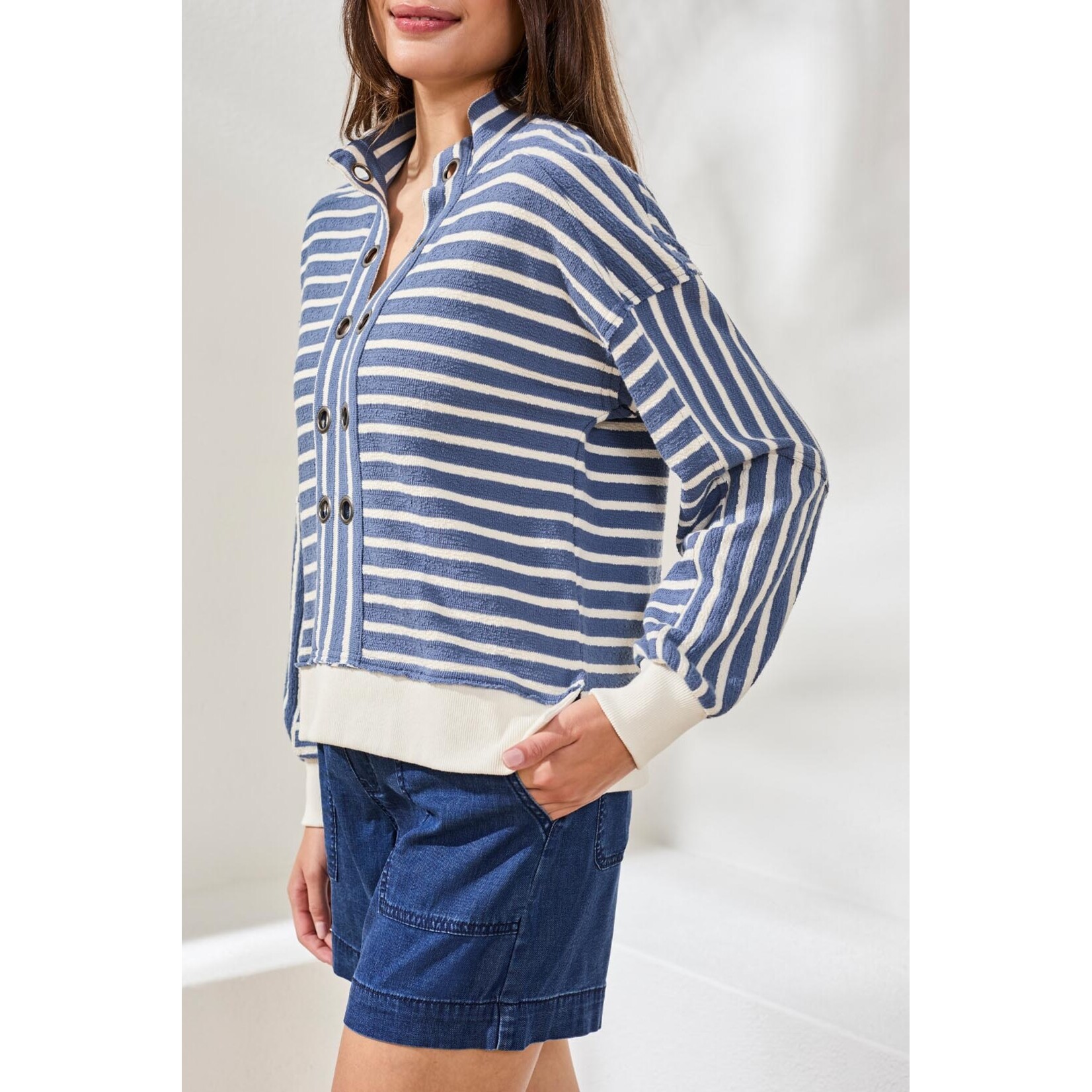 Tribal T Pop Over Puff Slv Top