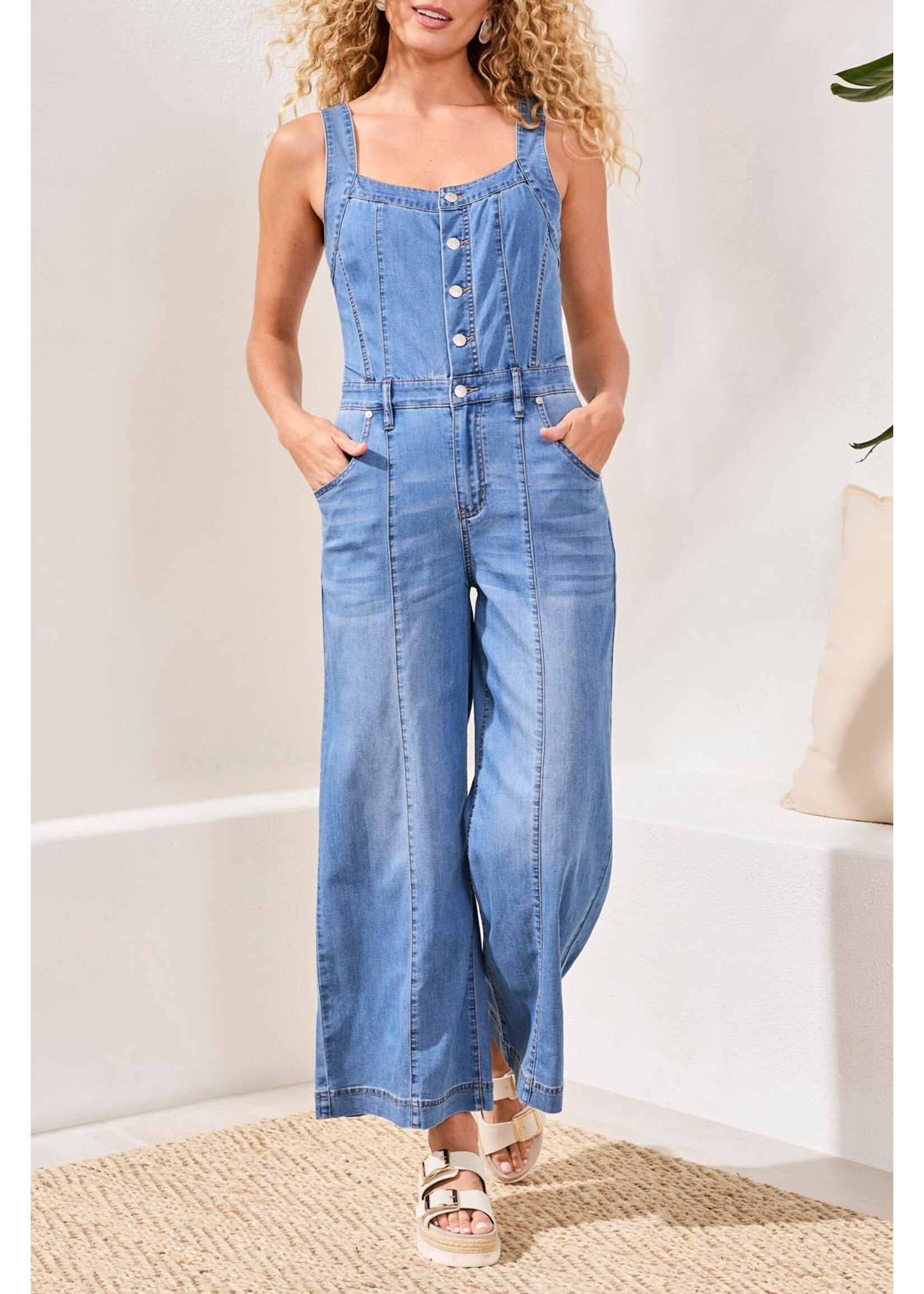 Tribal  Denim Jumpsuit