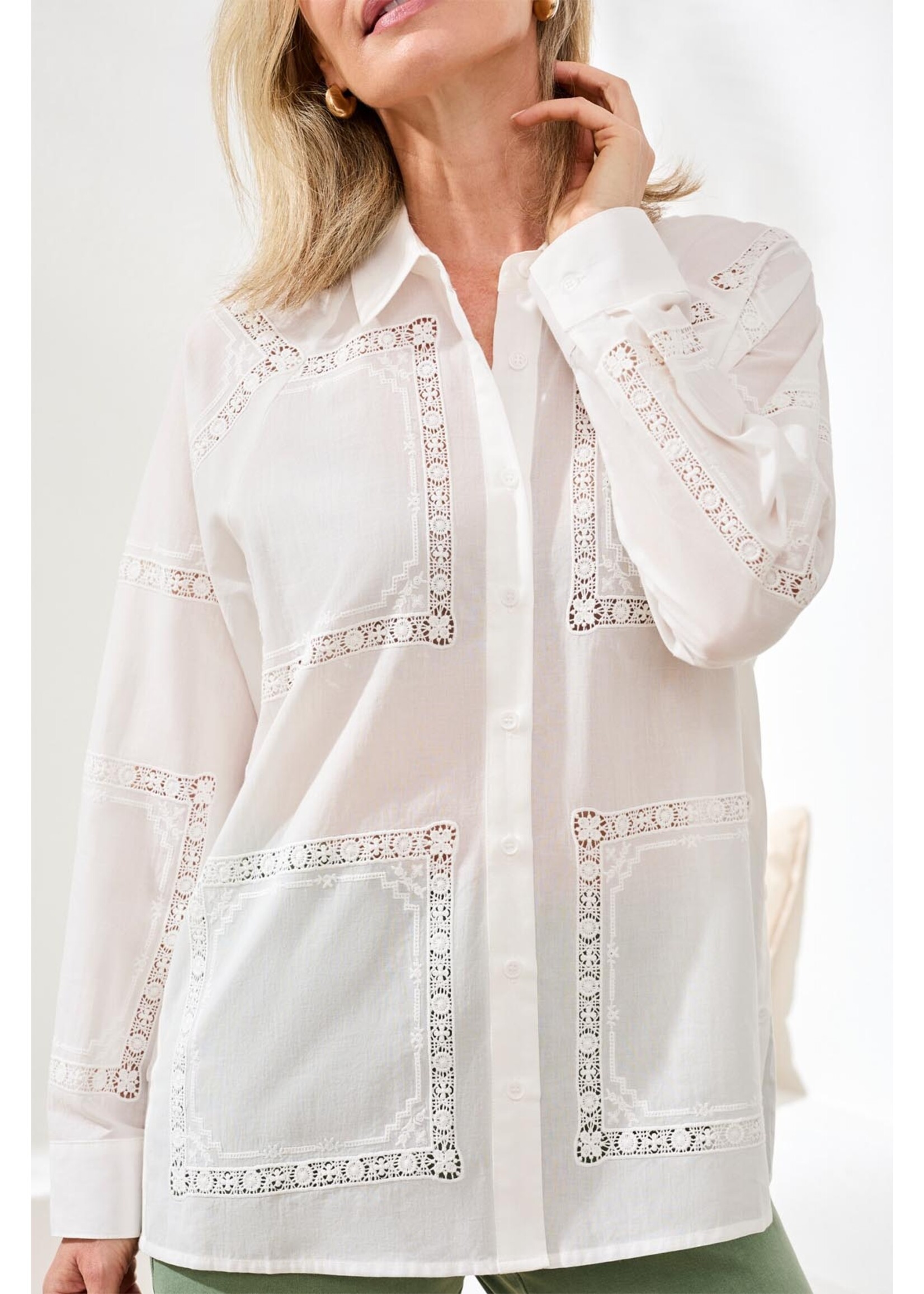 Tribal  White Blouse