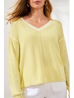 Tribal V-neck Washed Sweater