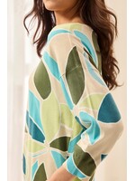 Tribal Aqua Sky Crew Sweater