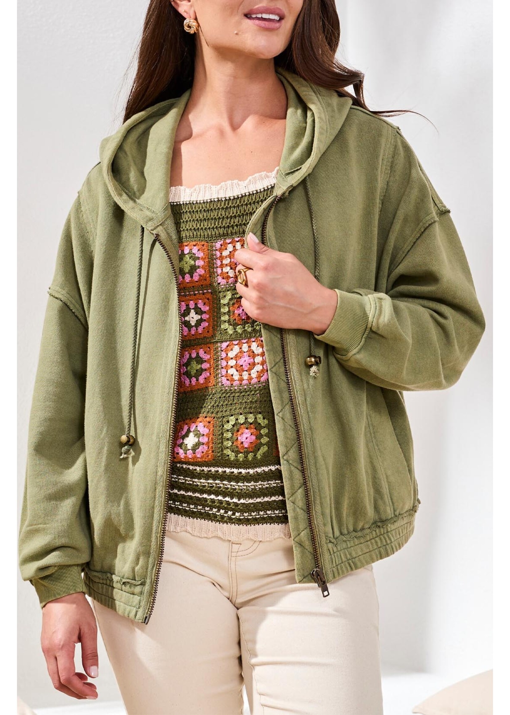 Tribal Puff Slv Hoodie