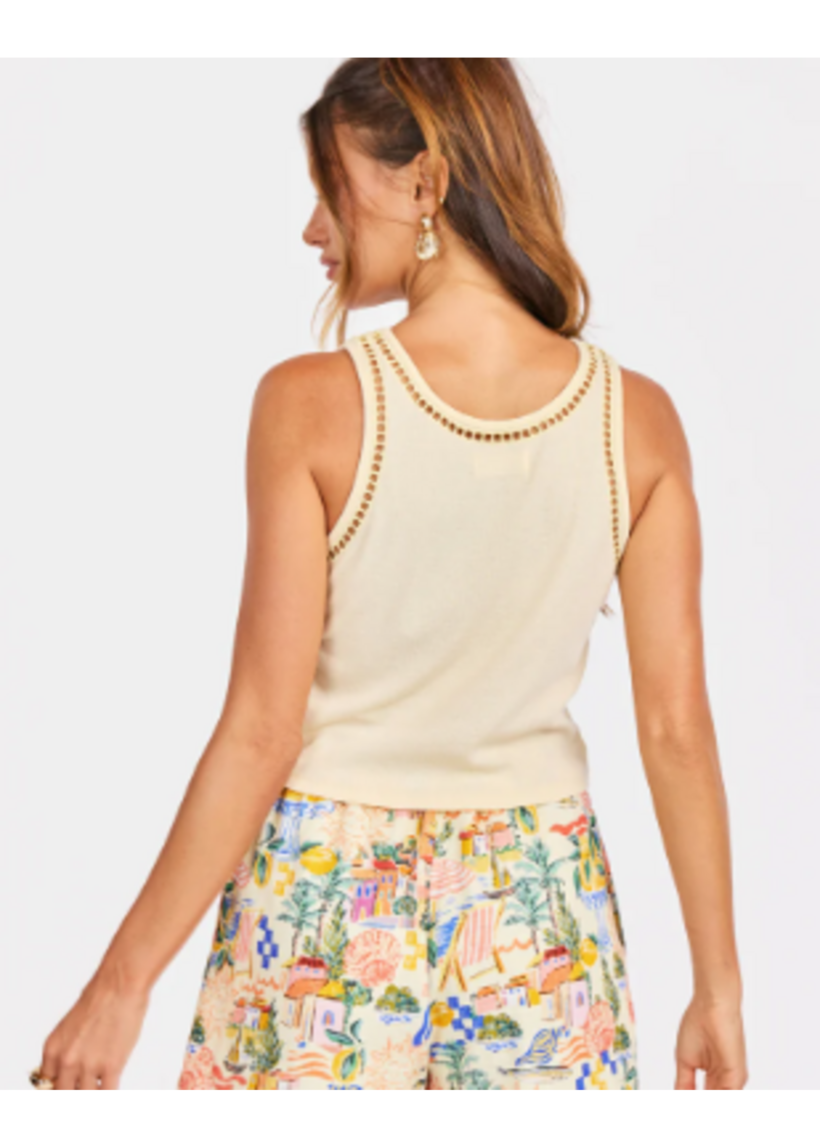 Sage The Label Riptide Embroidered Tank