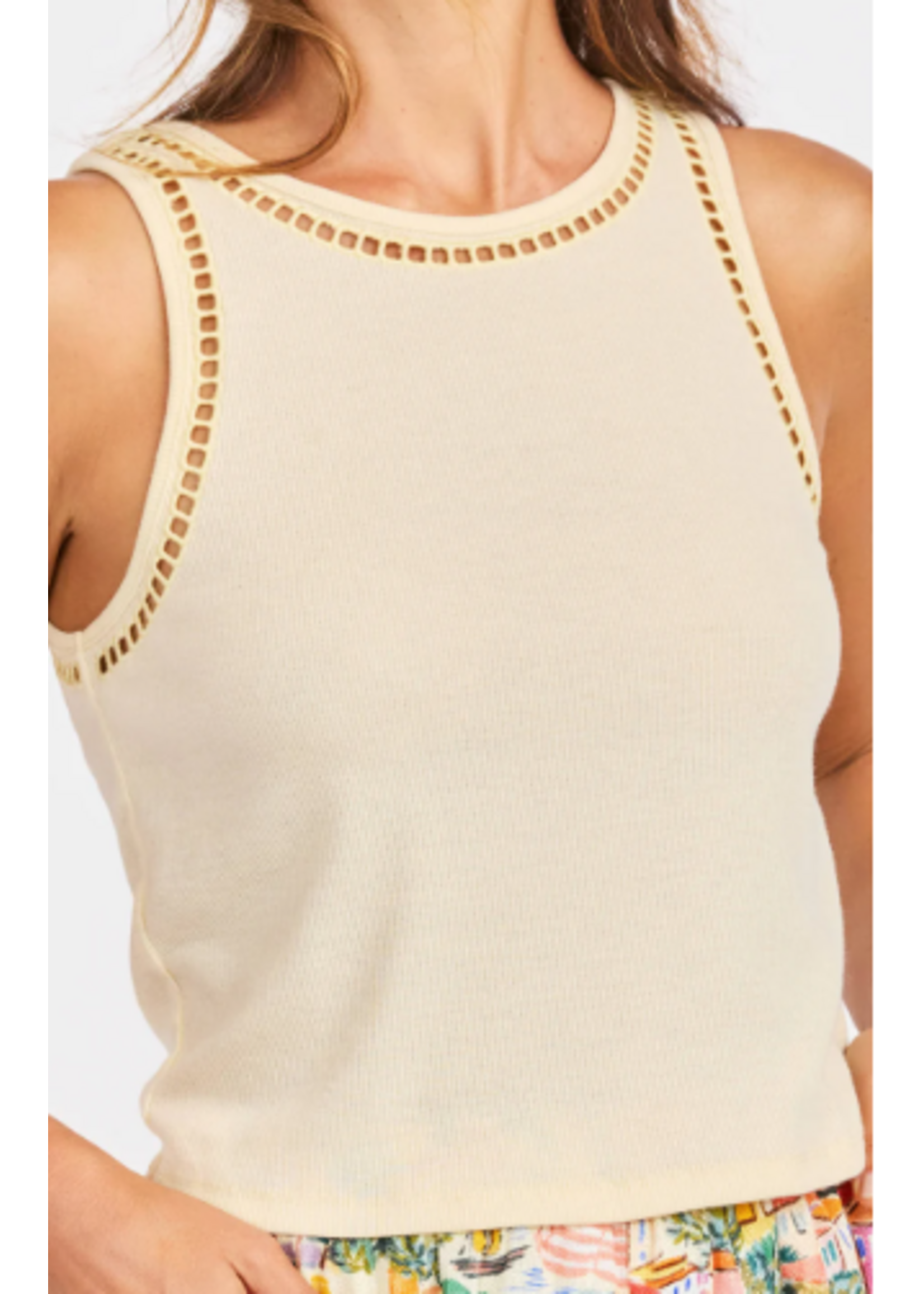 Sage The Label Riptide Embroidered Tank