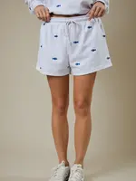 Sunday Edition High Rise Fish Embroidered Sweatshorts