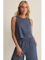 Z Supply Sloane Linen Top- Indigo