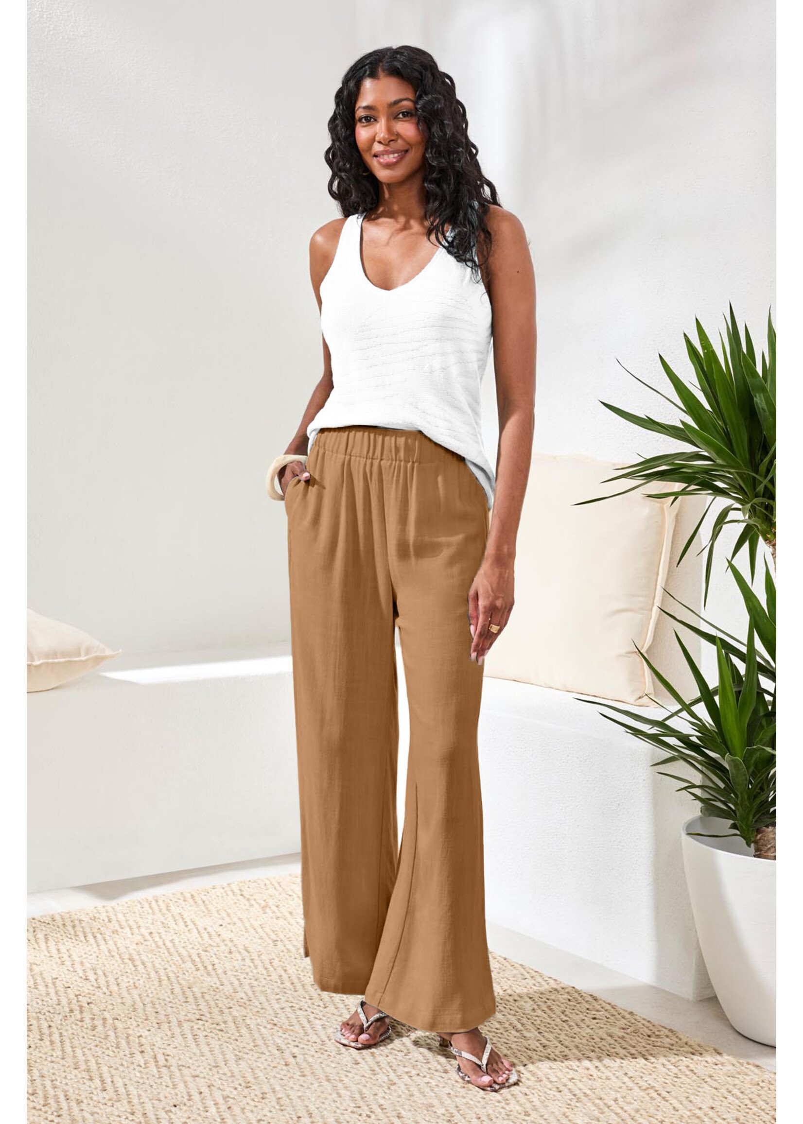 Tribal T Chestnut Pull on Pant