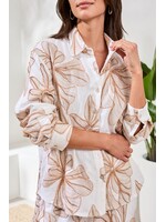 Tribal T Embroidered Flower Blouse