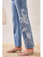 Tribal Sophia Applique Flare JEan