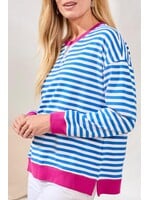 Tribal T Striped Crew Top