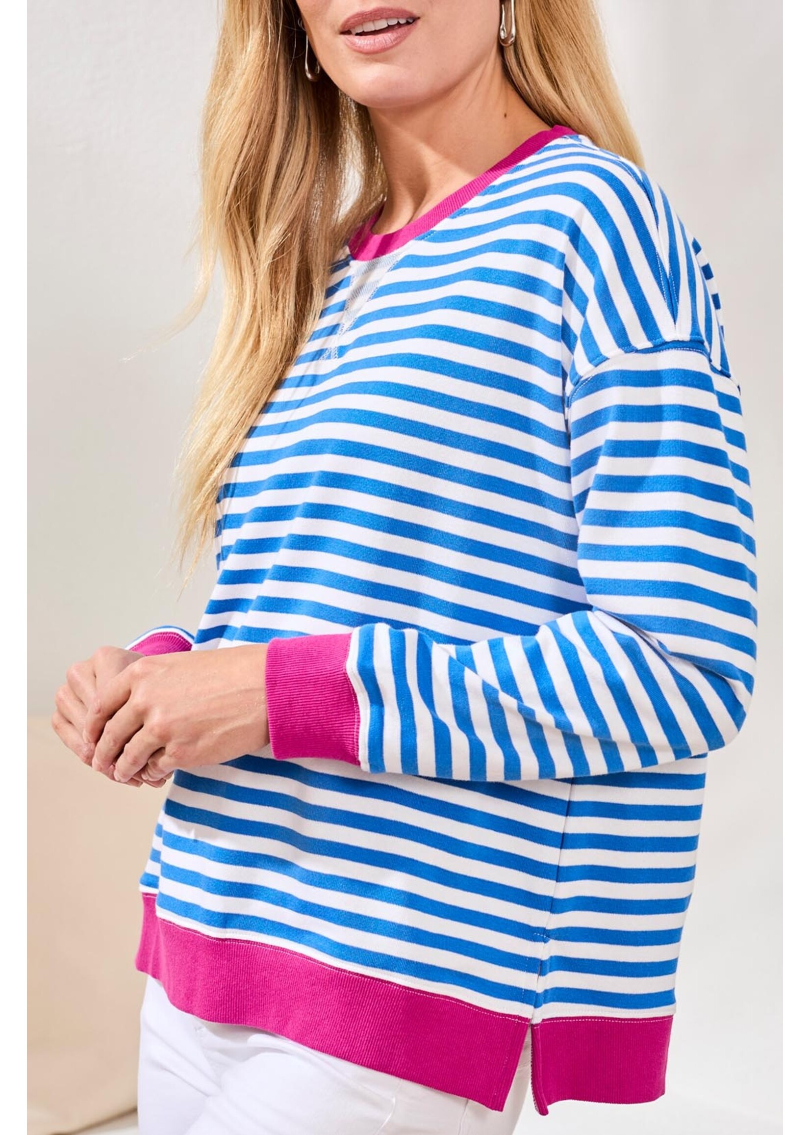 Tribal T Striped Crew Top