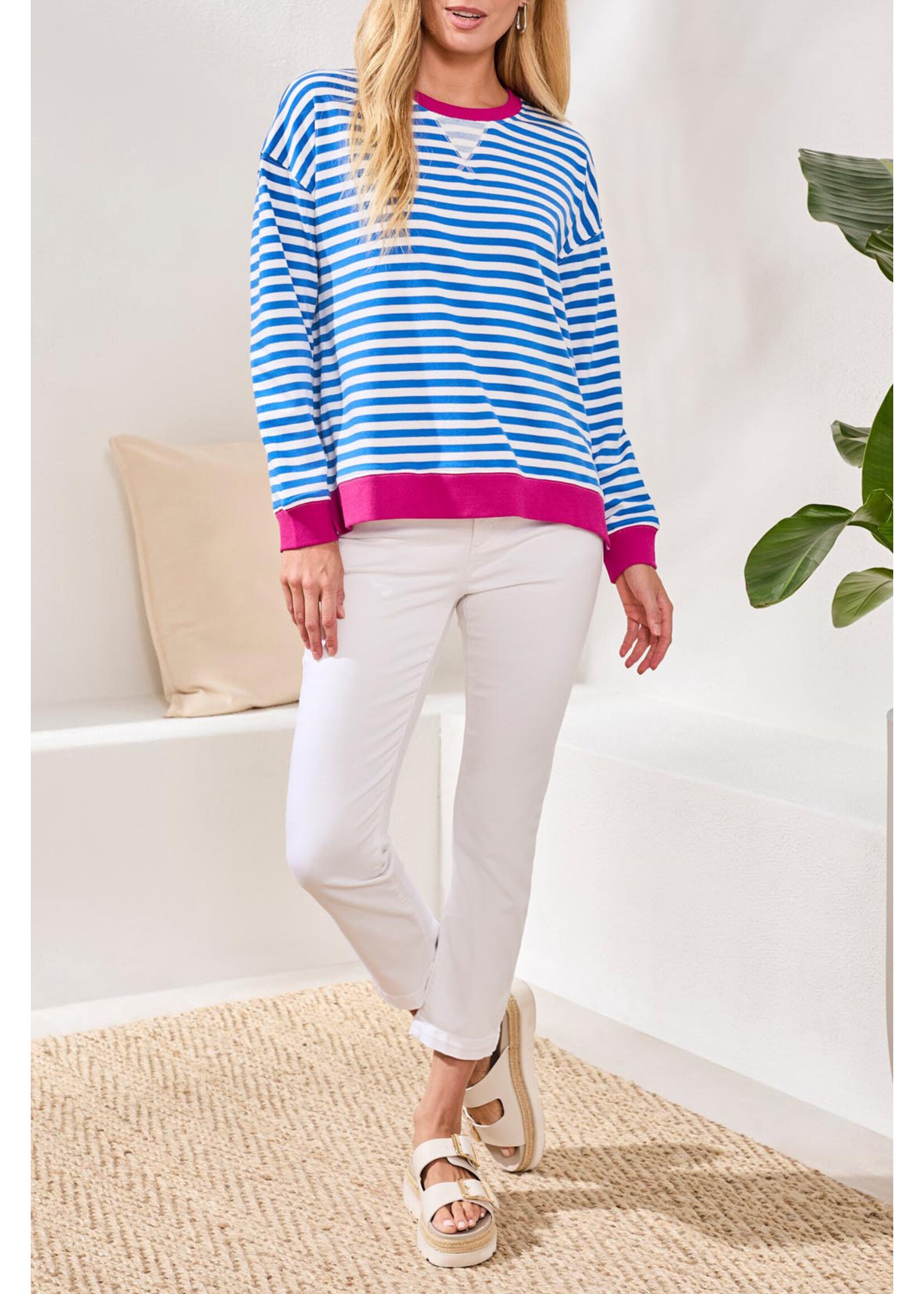 Tribal T Striped Crew Top