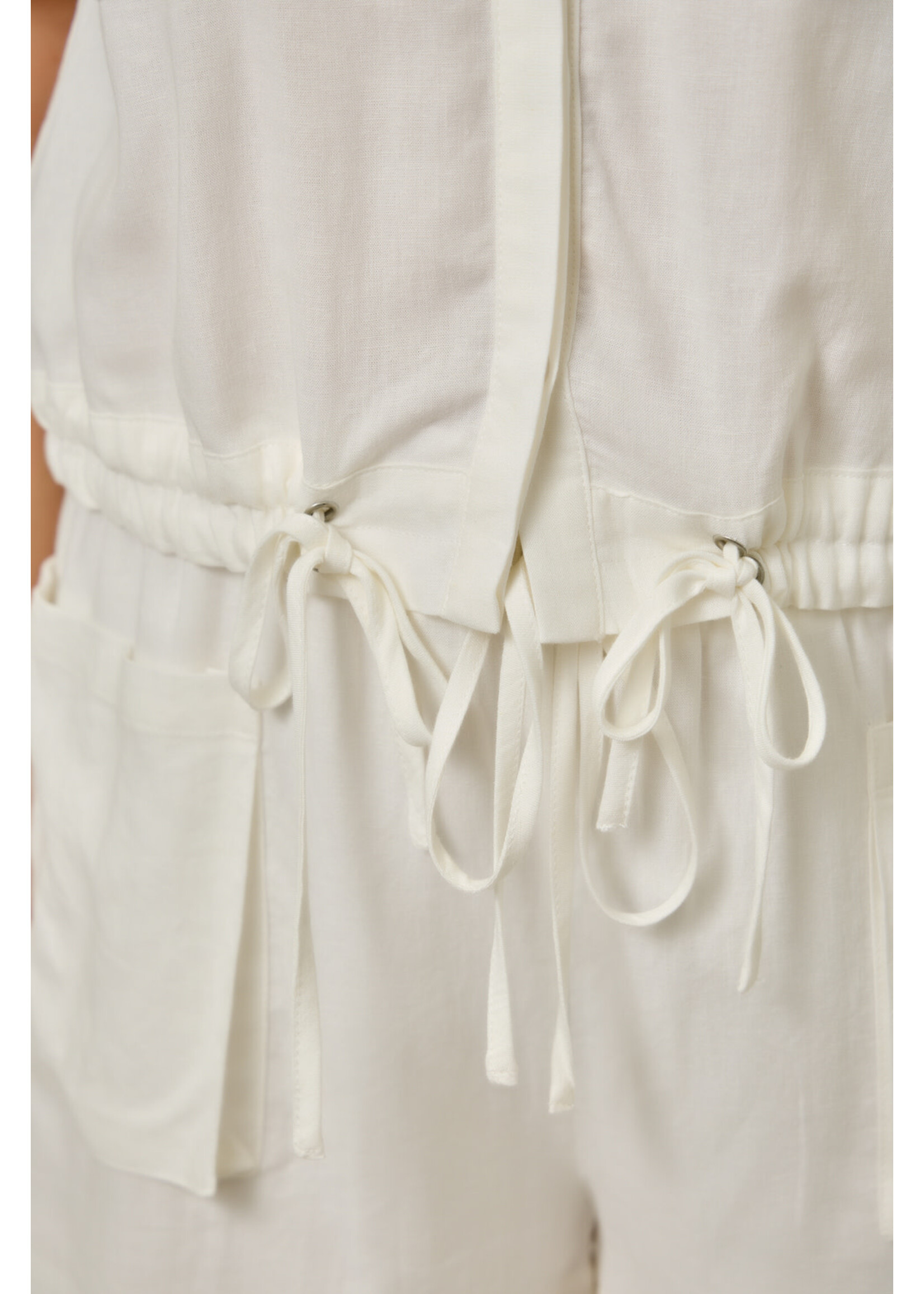 Mystree Myst White Button Blouse