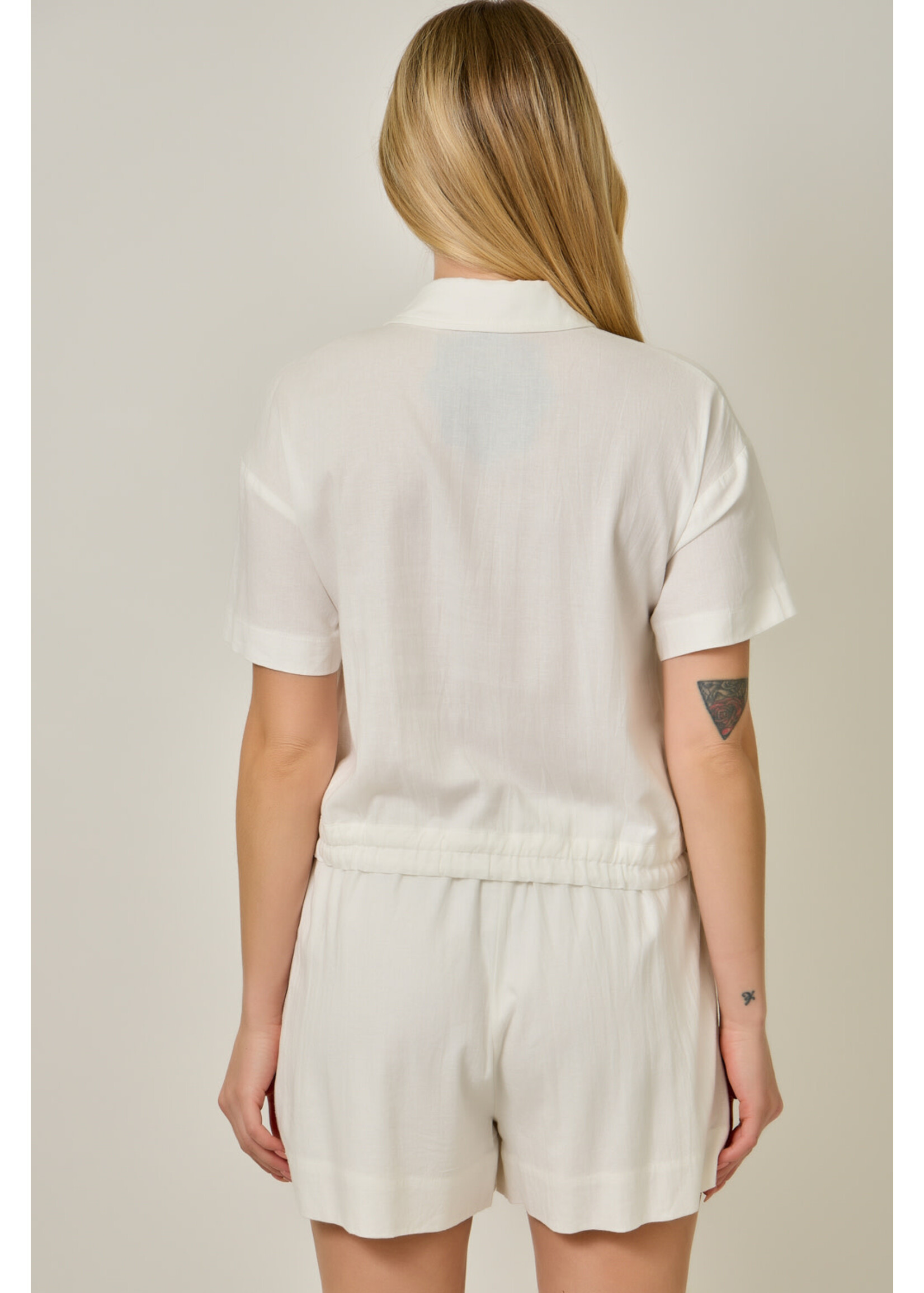 Mystree Myst White Button Blouse
