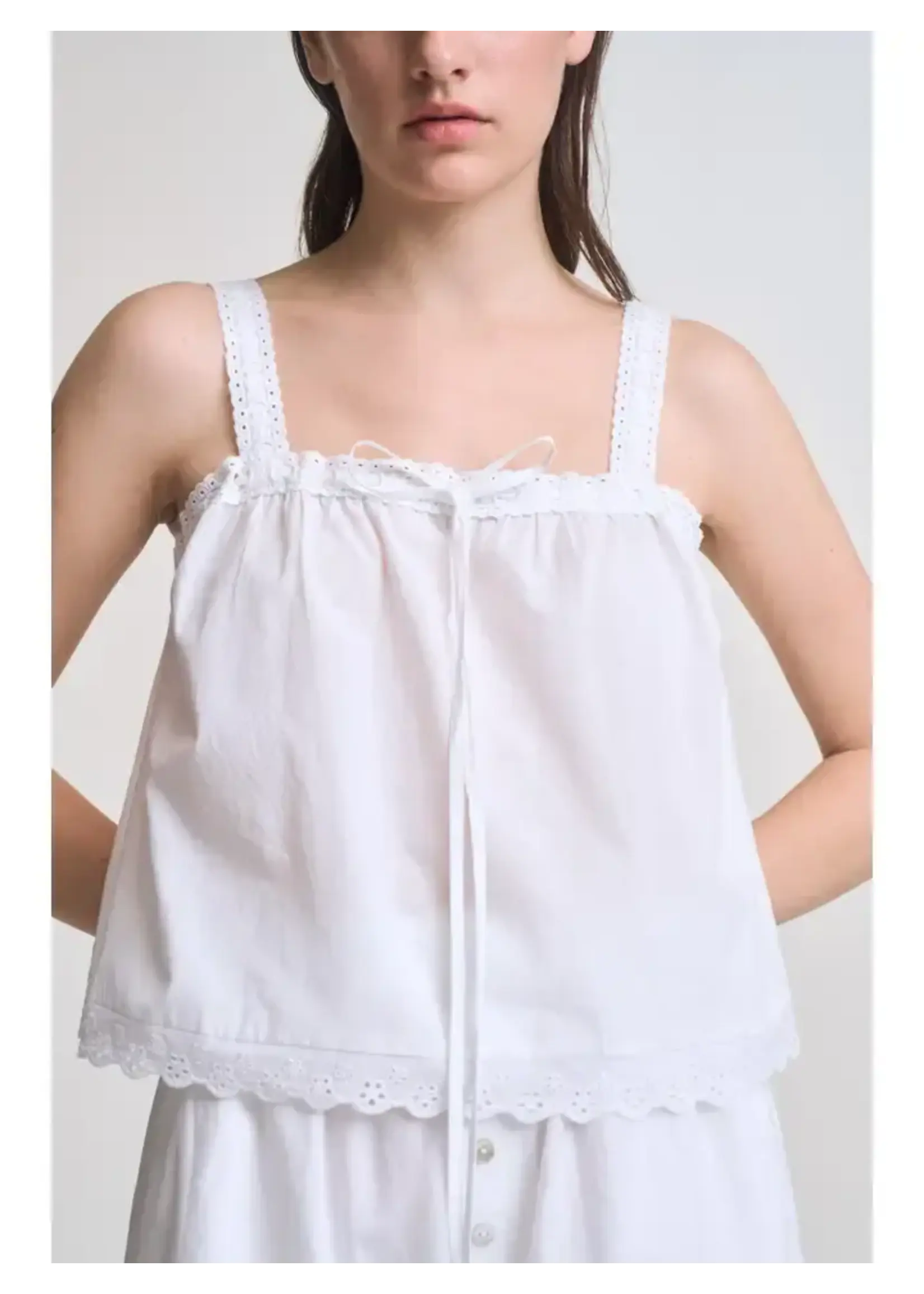Grade & Gather G&G Lace Eyelet Tank